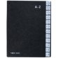 Trieur alphabétique Noir int papier recyclé. 24 compartiments (A-Z). Format 26,5x34cm