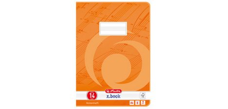 Cahier de musique x.book, A4, linéature 14, 16 pages