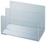 Trieur à courrier en acrylique avec 2 compartiments