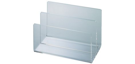 Trieur à courrier en acrylique avec 2 compartiments