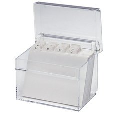 Boîte à fichier acrylique, A6, incolore transparent
