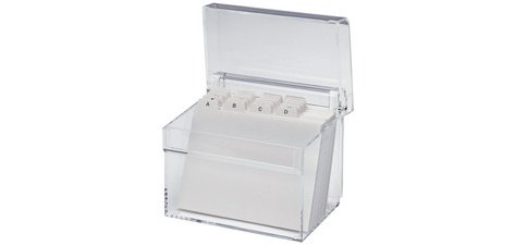 Boîte à fichier en acrylique, A7, incolore transparent