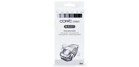 Kit de marqueurs ciao 5+1, couleurs grises