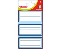 Etiquettes pour livres, blanc avec cadre bleu