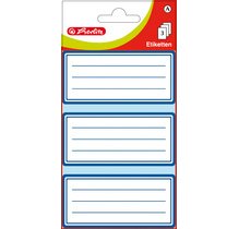 Etiquettes pour livres, blanc avec cadre bleu