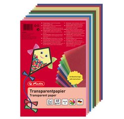 Papier transparent, 200 x 300 mm, 10 feuilles