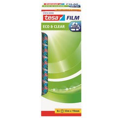 Film Ruban adhésif Eco & Clear pack éco, 19 mm x 33 m