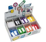 Porte-clés avec anneau, diamètre: 18 mm, présentoir