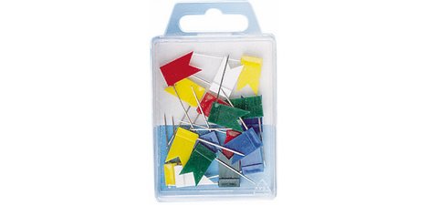 Epingles de signalisation, drapeau, assorti