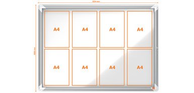 Premium Plus Display Case, Metal Back, 8x A4