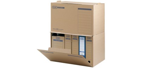 Archive container tric system, natural brown