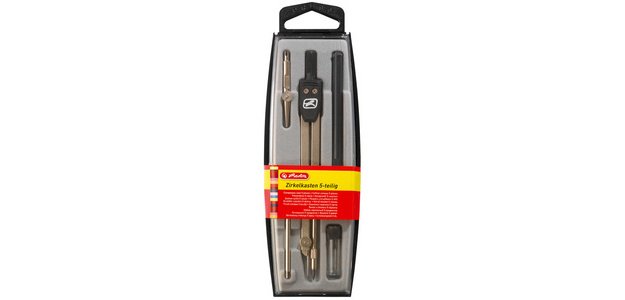 5-piece compass set, color: black