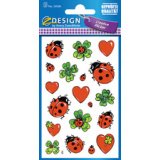 ZDesign Sticker 'coccinelle, trèfle & coeur'