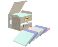 Bloc-note adhésif Recycling notes, 76x76 mm, assorti