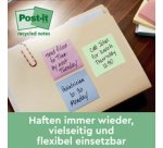 Bloc-note adhésif Recycling notes, 76x76 mm, assorti