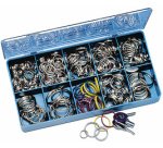 Anneaux porte-clé en métal, assortiment de 300 pièces