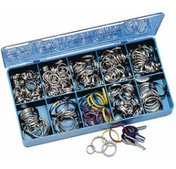 Gb_anneaux porte-clé en métal, assortiment de 300 pièces
