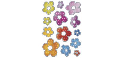 Autocollants DECOR 'Fleurs en relief argenté'