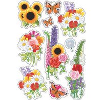 Autocollants DECOR 'Fleurs modernes'