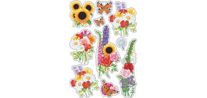 Autocollants DECOR 'Fleurs modernes'