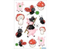 Sticker DECOR 'Coccinelles argentées'