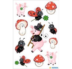 Sticker DECOR 'Coccinelles argentées'