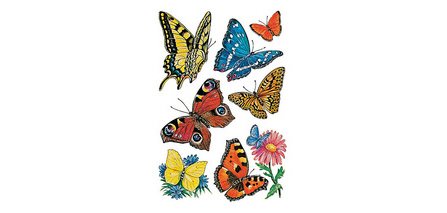 Sticker DECOR 'Papillons', pailleté