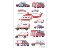 Autoicollants DECOR 'Véhicules à gyrophare bleu'