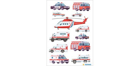 Autoicollants DECOR 'Véhicules à gyrophare bleu'