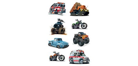 sticker DECOR 'Voitures de course'