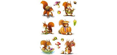 Sticker DECOR 'Ecureuils'