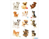 Stickers DECOR Chiens joueurs, papier