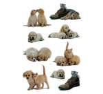 Stickers DECOR Chiens joueurs, papier