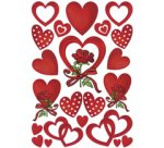 Sticker DECOR 'Coeurs & Lettres', gravure en argent