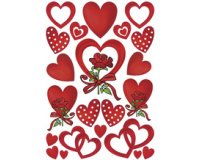 Sticker DECOR 'Coeurs & Lettres', gravure en argent