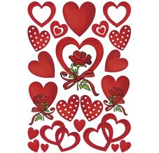 Sticker DECOR 'Coeurs & Lettres', gravure en argent