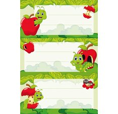 Etiquettes pour livres 'Fritz le ver', scintillant