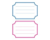 étiquettes pour livres, 78 x 53 mm, marge bleu / rouge