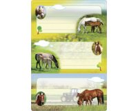 Étiquette pour livre 'Chevaux', 76 x 35 mm