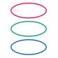 étiquettes pour livres, forme ovale, rouge / vert /