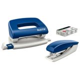 Kit agrafeuse et perforateur, bleu