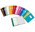 Protège-cahier, A5 paysage, en PP, bleu foncé opaque