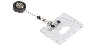 Porte-badge, en PVC souple, 85 x 54 mm