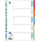 Intercalaires en carton, uni, format A4, couleur, 5