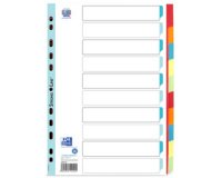 Intercalaires en carton, uni, format A4, couleur, 10