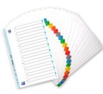 Trennblätter A4+ in weißem Karton Oxford mit 26 farbigen alphabetischen Registerblättern