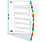 Trennblätter A4+ in weißem Karton Oxford mit 26 farbigen alphabetischen Registerblättern