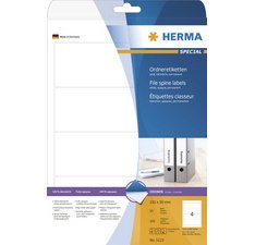 Etiquette dos de classeur SPECIAL, 192 x 61 mm, blanc