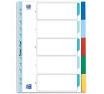Intercalaires en plastique, A4, onglets en couleur