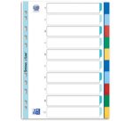 Intercalaires en plastique, uni, onglets colorés